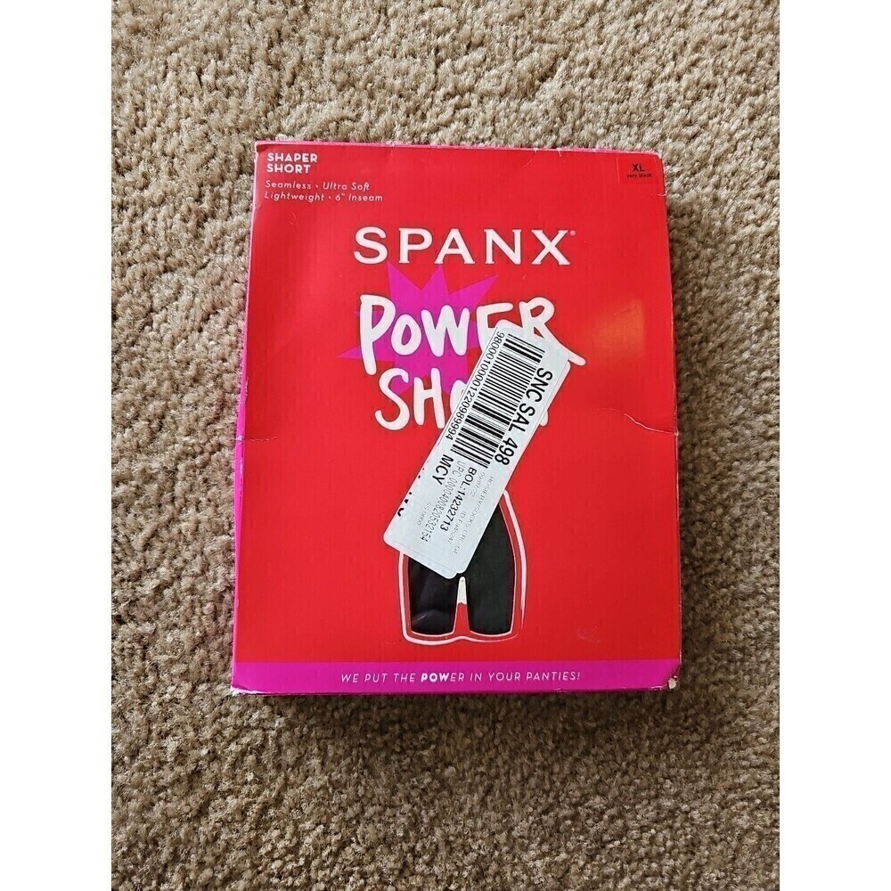 Spanx Power Short Mid Thigh Shaper Black Size XL